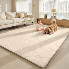 SWEES ラグマット カーペット275x370cm 約7畳 全厚約2cm 滑り止め付 洗えるラグ 抗菌 軽ラクダ