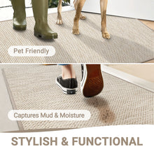 Tuocal Kitchen Rugs Non Slip Hallway Runner Rug 90x160cm Light Khaki