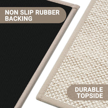 Tuocal Kitchen Rugs Non Slip Hallway Runner Rug 90x160cm Light Khaki