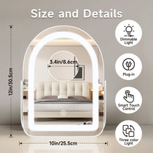 Tuocal Makeup Mirror with Lights, Hollywood Vanity Mirror, 30x25cm, White