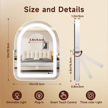 Tuocal Makeup Mirror with Lights, Hollywood Vanity Mirror, 30x25cm, White