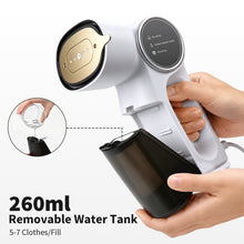 Tuocal Vacuum Handheld Garment Steamer, Clothes Steamer for Clothes 5000Pa Suction for Easier Ironing 260ml Water Tank, 35g/min Powerful Steam 3-Speed Adjustment Handheld Steamer for Home Travel