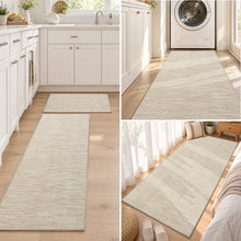 Tuocal Kitchen Rugs Non Slip Hallway Runner Rug 90x160cm Light Khaki