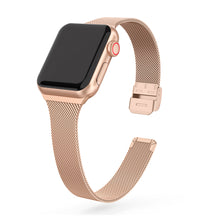 SWEES Stainless Steel Metal Narrow Small Thin Replacement Compatible for Apple Watch 38mm 40mm Series 5/4/3/2/1 Sport Edition Women, Black, Champagne, Silver, Rose Gold