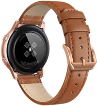 SWEES Genuine Leather Band Compatible Samsung Galaxy Watch Active 40mm Band, 20mm Replacement Bands with Quick Release Pins for Galaxy Watch Active 2 Smart Watch 2019 Women Men