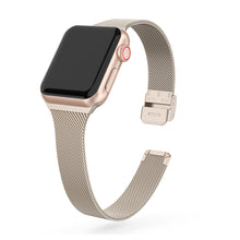 SWEES Stainless Steel Metal Narrow Small Thin Replacement Compatible for Apple Watch 38mm 40mm Series 5/4/3/2/1 Sport Edition Women, Black, Champagne, Silver, Rose Gold