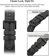 SWEES Leather Bands Compatible for iWatch 42mm 44mm, Genuine Leather Vintage Strap Compatible iWatch Series 5 4 3 2 1, Sports & Edition Men