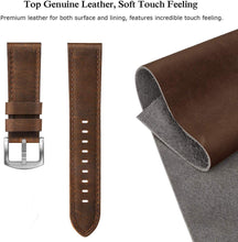 SWEES Leather Bands Compatible for iWatch 42mm 44mm, Genuine Leather Vintage Strap Compatible iWatch Series 5 4 3 2 1, Sports & Edition Men