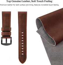 SWEES Leather Bands Compatible for iWatch 42mm 44mm, Genuine Leather Vintage Strap Compatible iWatch Series 5 4 3 2 1, Sports & Edition Men