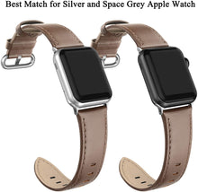 SWEES Leather Band Compatible for Apple Watch 38mm 40mm, Genuine Leather Soft Strap Compatible with iWatch Series 5/4/3/2/1 Women