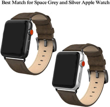 SWEES Leather Bands Compatible for iWatch 42mm 44mm, Genuine Leather Vintage Strap Compatible iWatch Series 5 4 3 2 1, Sports & Edition Men