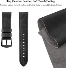 SWEES Leather Bands Compatible for iWatch 42mm 44mm, Genuine Leather Vintage Strap Compatible iWatch Series 5 4 3 2 1, Sports & Edition Men