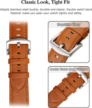 SWEES Leather Band Compatible for Apple Watch 42mm 44mm, Genuine Leather Replacement Strap Compatible with iWatch Series 5 4 3 2 1, Sports & Edition Men