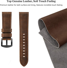 SWEES Leather Bands Compatible for iWatch 42mm 44mm, Genuine Leather Vintage Strap Compatible iWatch Series 5 4 3 2 1, Sports & Edition Men