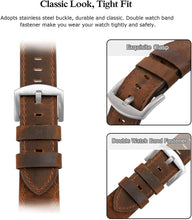 SWEES Leather Bands Compatible for iWatch 42mm 44mm, Genuine Leather Vintage Strap Compatible iWatch Series 5 4 3 2 1, Sports & Edition Men