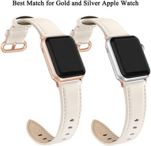 SWEES Leather Band Compatible for Apple Watch 38mm 40mm, Genuine Leather Soft Strap Compatible with iWatch Series 5/4/3/2/1 Women