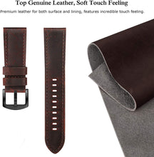 SWEES Leather Bands Compatible for iWatch 42mm 44mm, Genuine Leather Vintage Strap Compatible iWatch Series 5 4 3 2 1, Sports & Edition Men