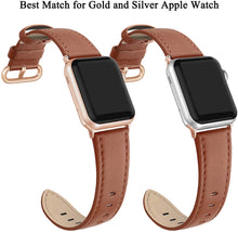 SWEES Leather Band Compatible for Apple Watch 38mm 40mm, Genuine Leather Elegant Strap Compatible with iWatch Series 5/4/3/2/1 Women