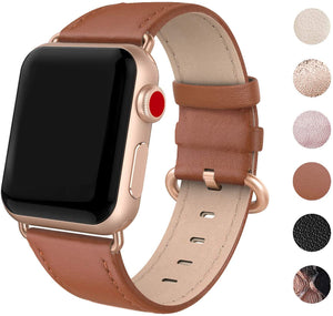 SWEES Leather Band Compatible for Apple Watch 38mm 40mm, Genuine Leather Elegant Strap Compatible with iWatch Series 5/4/3/2/1 Women