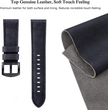 SWEES Leather Bands Compatible for iWatch 42mm 44mm, Genuine Leather Vintage Strap Compatible iWatch Series 5 4 3 2 1, Sports & Edition Men
