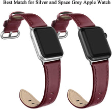 SWEES Leather Band Compatible for Apple Watch 38mm 40mm, Genuine Leather Soft Strap Compatible with iWatch Series 5/4/3/2/1 Women