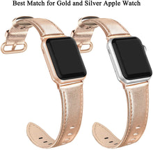 SWEES Leather Band Compatible for Apple Watch 38mm 40mm, Genuine Leather Soft Strap Compatible with iWatch Series 5/4/3/2/1 Women