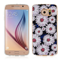 Galaxy S6 Case-3D Relief Printing Pattern-S-Daisies