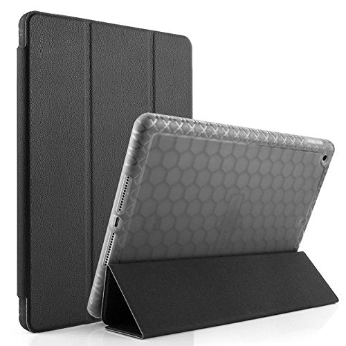 Swees Case for iPad 9.7 2017/2018 with Pencil Holder, Shockproof Smart Case Trifold Stand with Auto Sleep/Wake Function Built-in Apple Pencil Holder for iPad 9.7 inch 5th/6th Generation